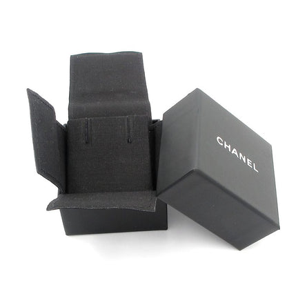 Chanel Earrings Coco Mark Gold X Clear Heart