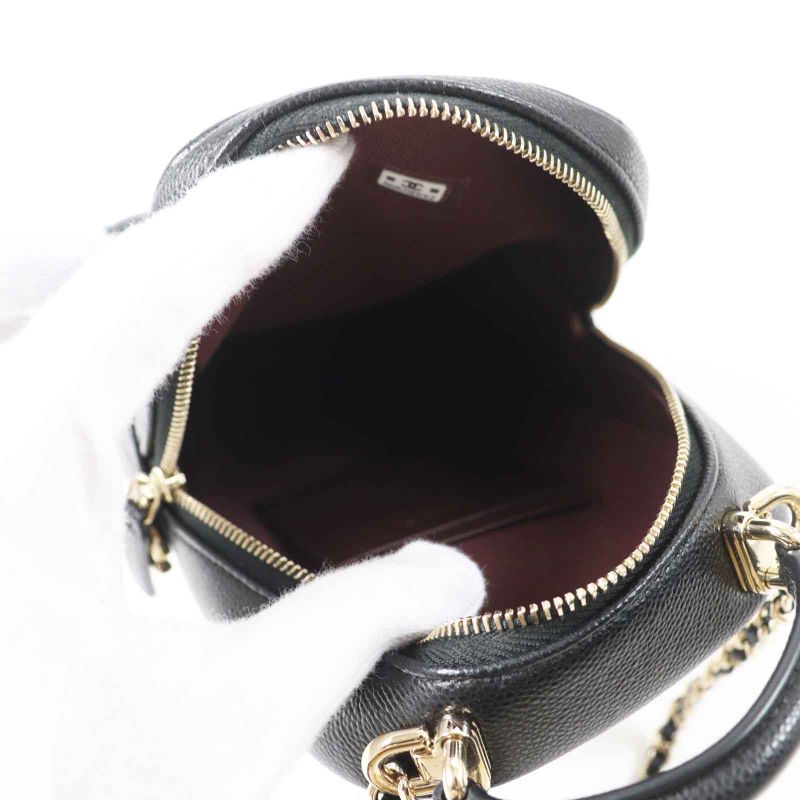 CHANEL Ap3753 Random Serial Matelasse Caviar Skin Backpack/backpack Black Gold
