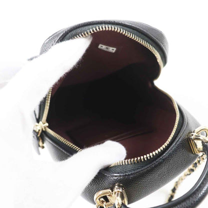 CHANEL Ap3753 Random Serial Matelasse Caviar Skin Backpack/backpack Black Gold