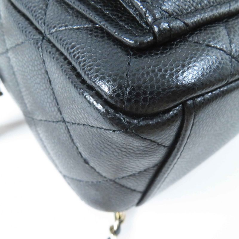 CHANEL Ap3753 Random Serial Matelasse Caviar Skin Backpack/backpack Black Gold
