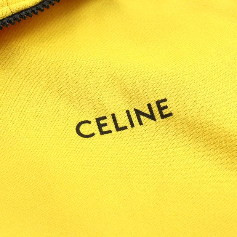 Celine 2y8311210 Logo Print Triomphe Zip With Snap Buttons Blouson Track Jacket