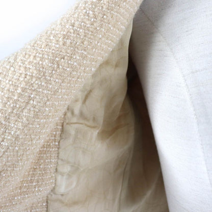 CHANEL Vintage 02C P18870v10901 Coco Mark Shell Button Tweed Jacket Beige