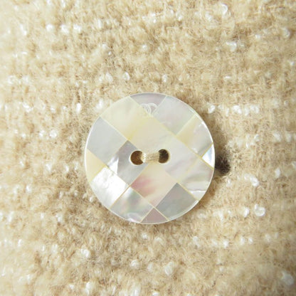 CHANEL Vintage 02C P18870v10901 Coco Mark Shell Button Tweed Jacket Beige