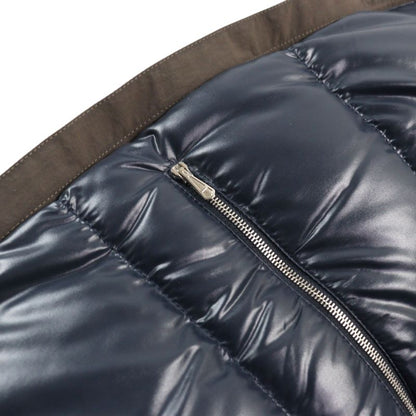 Hermes 23AW Technique Crispet Serie Button Quilted Hooded Double Zip Leather