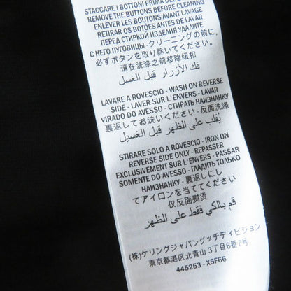 Gucci 445253 Long-sleeved Dress With GG Pearl Buttons And Ribbon Lace Black