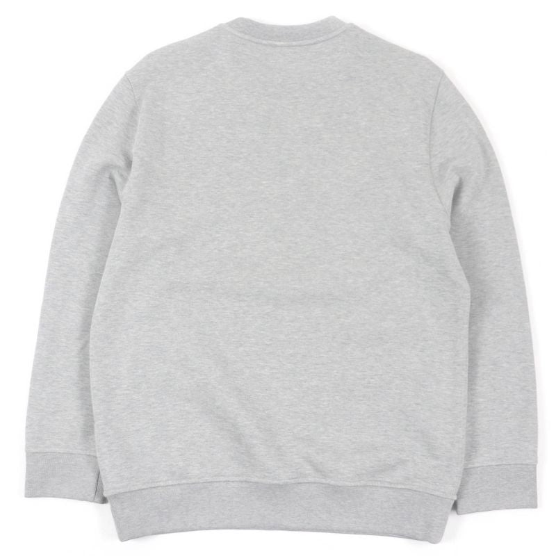 Hermes 2022 Horse Lamb Leather Patch Crew Neck Sweatshirt Grey S Made In Italy