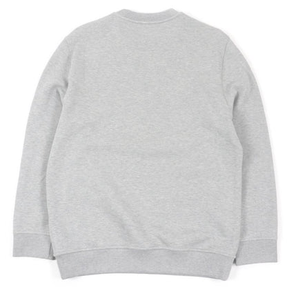 Hermes 2022 Horse Lamb Leather Patch Crew Neck Sweatshirt Grey S Made In Italy