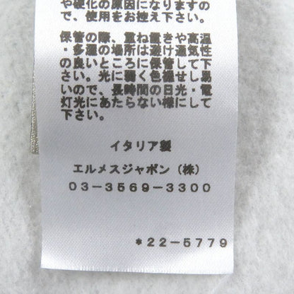 Hermes 2022 Horse Lamb Leather Patch Crew Neck Sweatshirt Grey S Made In Italy