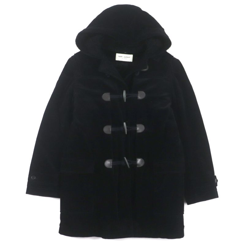  Saint Laurent Paris 529578 Lined Mouton Corduroy Logo Toggle Button Duffle