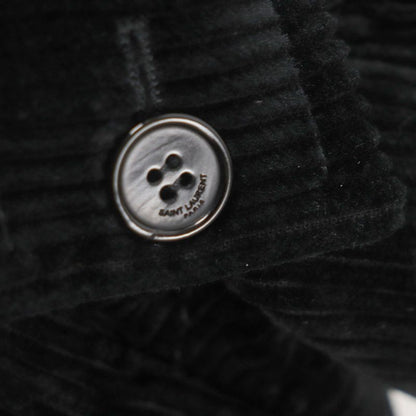  Saint Laurent Paris 529578 Lined Mouton Corduroy Logo Toggle Button Duffle