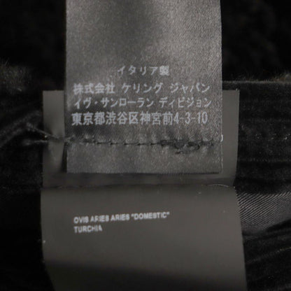  Saint Laurent Paris 529578 Lined Mouton Corduroy Logo Toggle Button Duffle