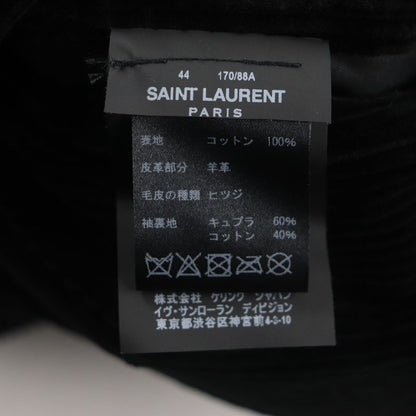  Saint Laurent Paris 529578 Lined Mouton Corduroy Logo Toggle Button Duffle