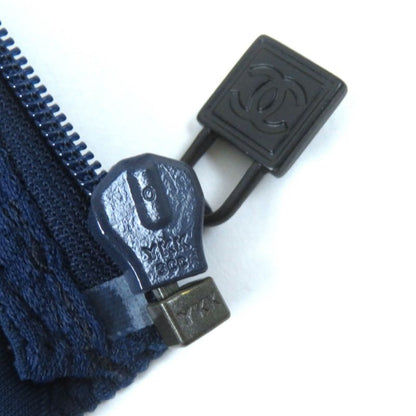 CHANEL Vintage 08P P33377 Sport Line Coco Mark Dot Pattern Collarless Zip Up