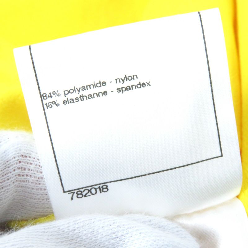 CHANEL Vintage 08P P33377 Sport Line Coco Mark Dot Pattern Collarless Zip Up