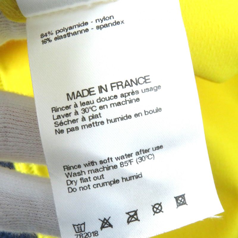 CHANEL Vintage 08P P33377 Sport Line Coco Mark Dot Pattern Collarless Zip Up