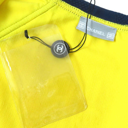 CHANEL Vintage 08P P33377 Sport Line Coco Mark Dot Pattern Collarless Zip Up