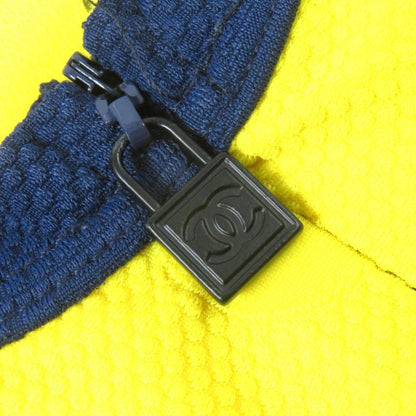 CHANEL Vintage 08P P33377 Sport Line Coco Mark Dot Pattern Collarless Zip Up