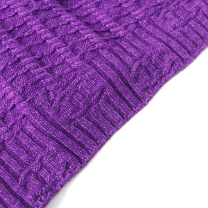 CHANEL 23AW P75622 Wool Cashmere Double-shoulder Coco Mark Button Knit Dress