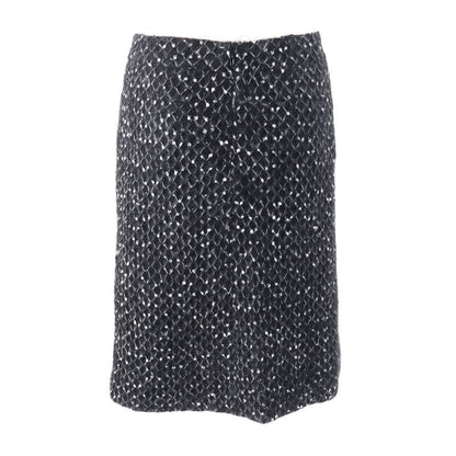 CHANEL 05A P26927 Mohair Blend Logo Faux Pearl Button Knit Jacket + Skirt Suit