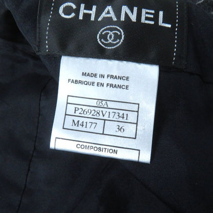 CHANEL 05A P26927 Mohair Blend Logo Faux Pearl Button Knit Jacket + Skirt Suit