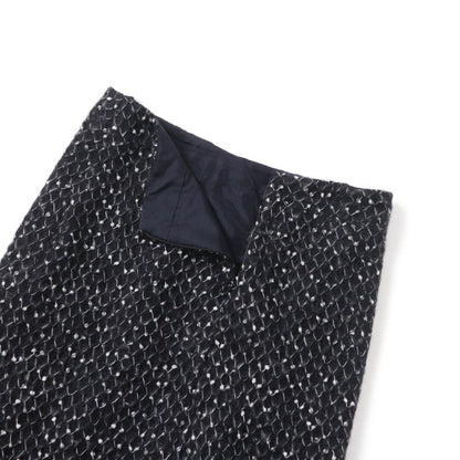 CHANEL 05A P26927 Mohair Blend Logo Faux Pearl Button Knit Jacket + Skirt Suit