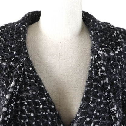 CHANEL 05A P26927 Mohair Blend Logo Faux Pearl Button Knit Jacket + Skirt Suit