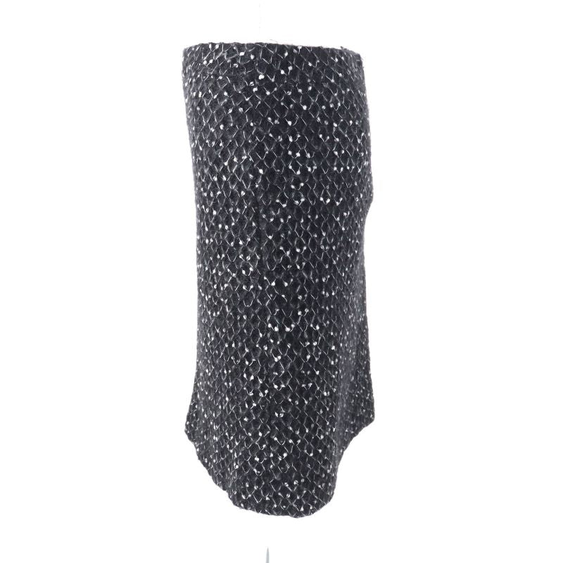 CHANEL 05A P26927 Mohair Blend Logo Faux Pearl Button Knit Jacket + Skirt Suit