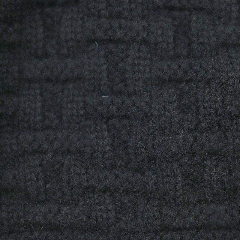 Hermes 100% Cashmere H Pattern Knitted Hat Beanie Knit Cap Black M Made In