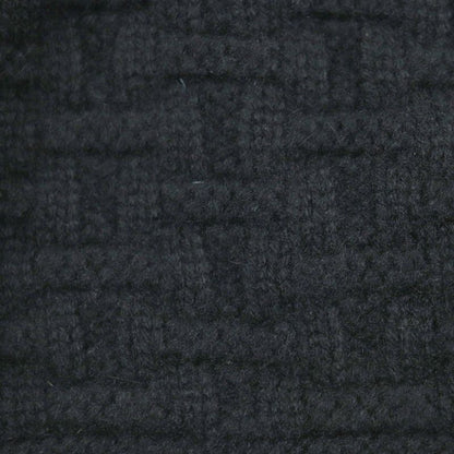 Hermes 100% Cashmere H Pattern Knitted Hat Beanie Knit Cap Black M Made In