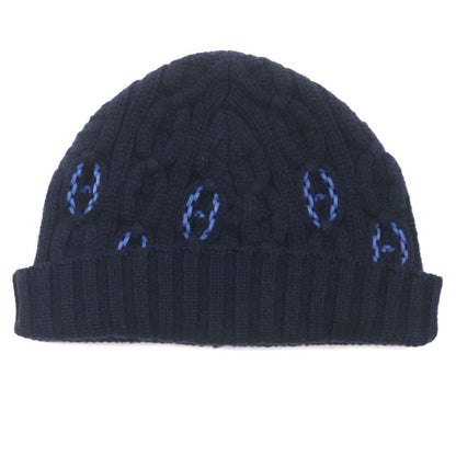 Hermes H232073n Tori Mayon 100% Cashmere Chaine D'ancre Patterned Knitted Lamb