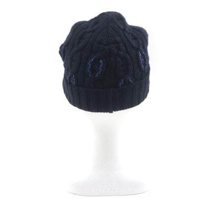 Hermes H232073n Tori Mayon 100% Cashmere Chaine D'ancre Patterned Knitted Lamb