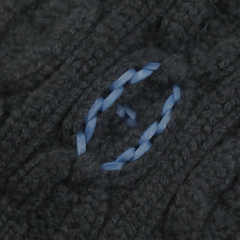 Hermes H232073n Tori Mayon 100% Cashmere Chaine D'ancre Patterned Knitted Lamb