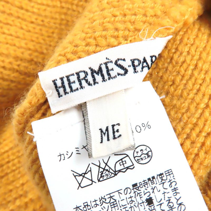 Hermes Vintage 100% Cashmere Margiela Period H Logo Hat Knit Hat Knit Cap