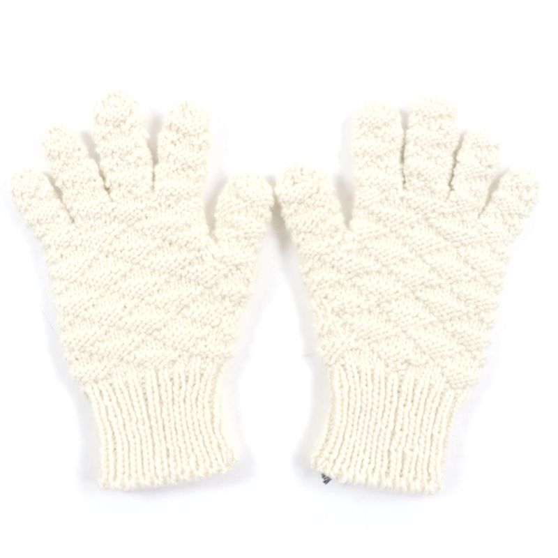 Bottega Veneta 670159 V10k0 100% Wool Knit Gloves White M Made