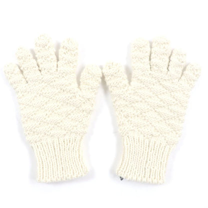  Bottega Veneta 670159 V10k0 100% Wool Knit Gloves White M Made