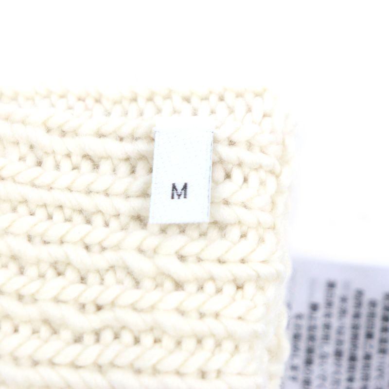  Bottega Veneta 670159 V10k0 100% Wool Knit Gloves White M Made