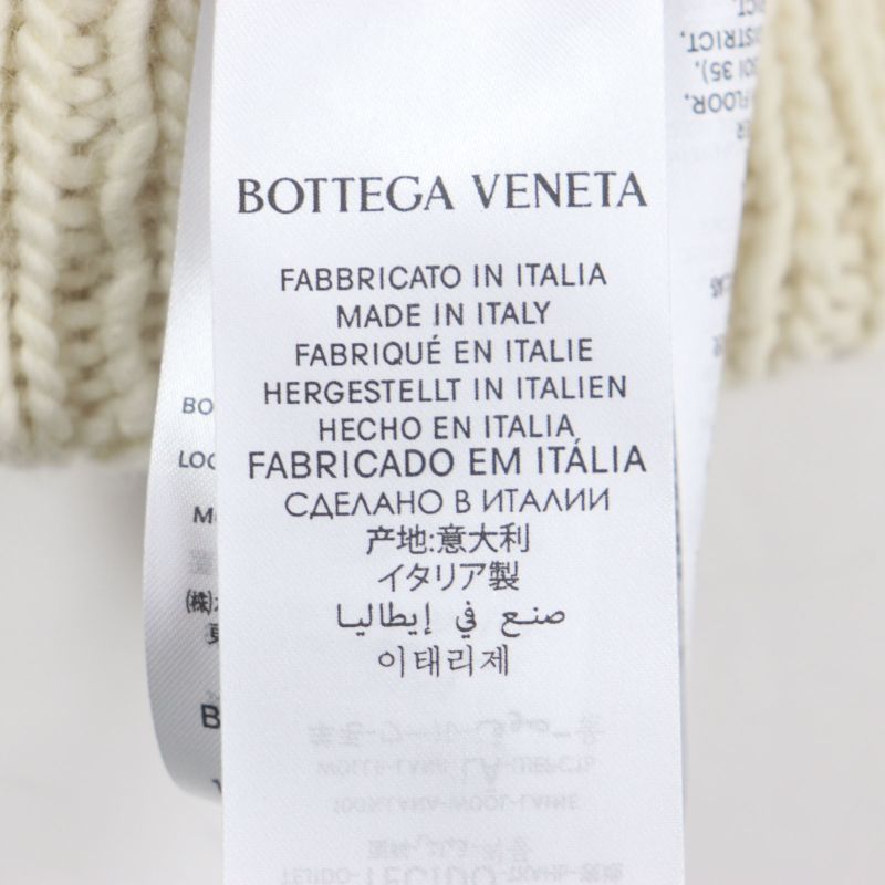  Bottega Veneta 670159 V10k0 100% Wool Knit Gloves White M Made
