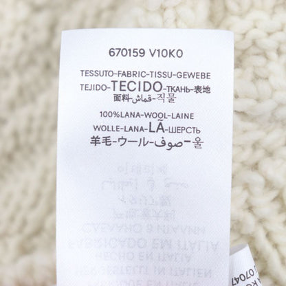  Bottega Veneta 670159 V10k0 100% Wool Knit Gloves White M Made