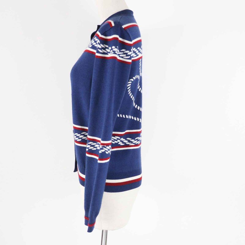 Hermes 23SS 3e2715d4 Cashmere Silk Canoe Chain Anchor With Serie Buttons Long