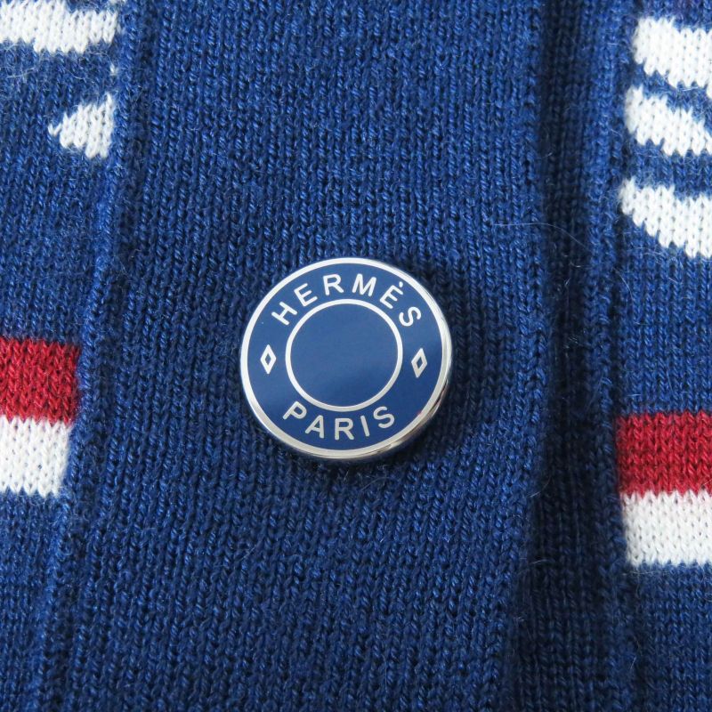 Hermes 23SS 3e2715d4 Cashmere Silk Canoe Chain Anchor With Serie Buttons Long