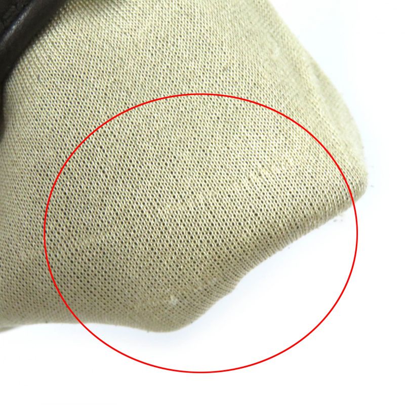 Hermes Kelly Hardware Leather Gloves Dark Brown Gold Hardware 7.5 Made In