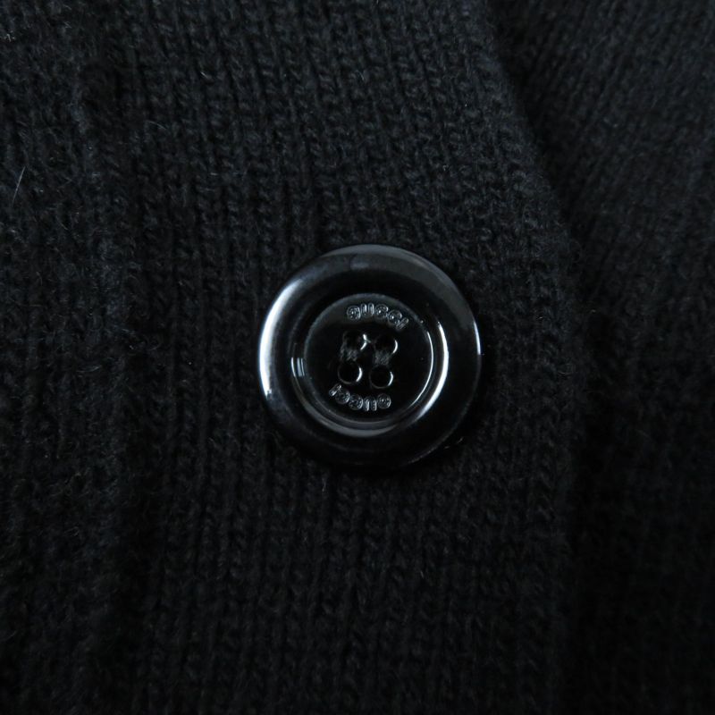 Gucci 526719 Wool Cashmere Blend V-neck Long Sleeves Cardigan With Corsage And