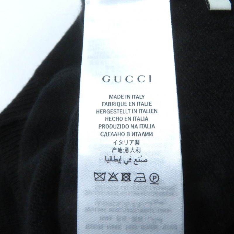 Gucci 526719 Wool Cashmere Blend V-neck Long Sleeves Cardigan With Corsage And