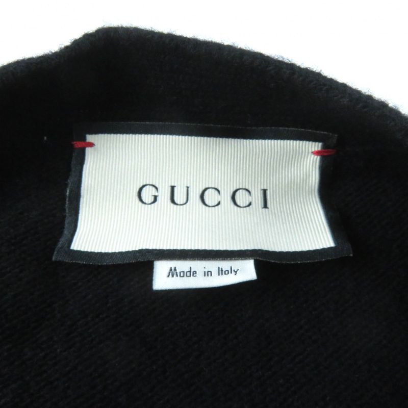 Gucci 526719 Wool Cashmere Blend V-neck Long Sleeves Cardigan With Corsage And