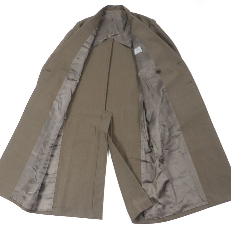  DIOR Homme 923c301a4441 Wool Mohair Logo Button Long Double Chester Coat