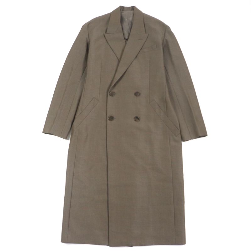  DIOR Homme 923c301a4441 Wool Mohair Logo Button Long Double Chester Coat