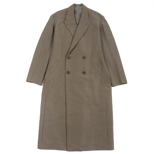  DIOR Homme 923c301a4441 Wool Mohair Logo Button Long Double Chester Coat