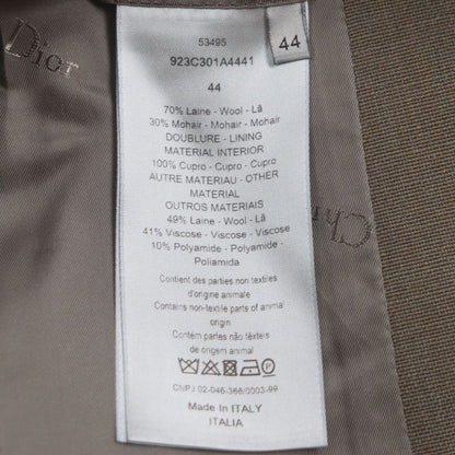  DIOR Homme 923c301a4441 Wool Mohair Logo Button Long Double Chester Coat