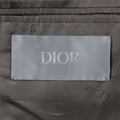  DIOR Homme 923c301a4441 Wool Mohair Logo Button Long Double Chester Coat
