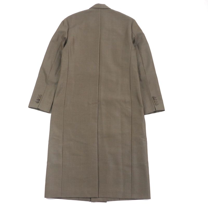  DIOR Homme 923c301a4441 Wool Mohair Logo Button Long Double Chester Coat